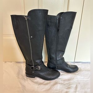 Guess Black Wide Calf Dress Boots
